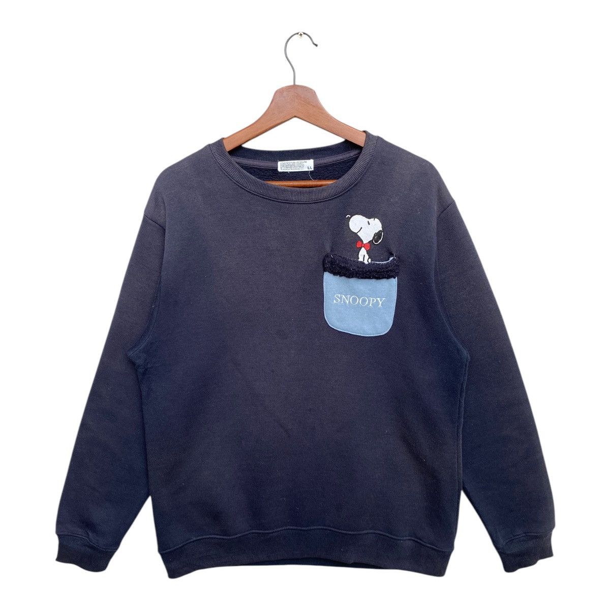 Peanuts Snoopy Sweatshirt Pocket Pullover Jumper Crewneck