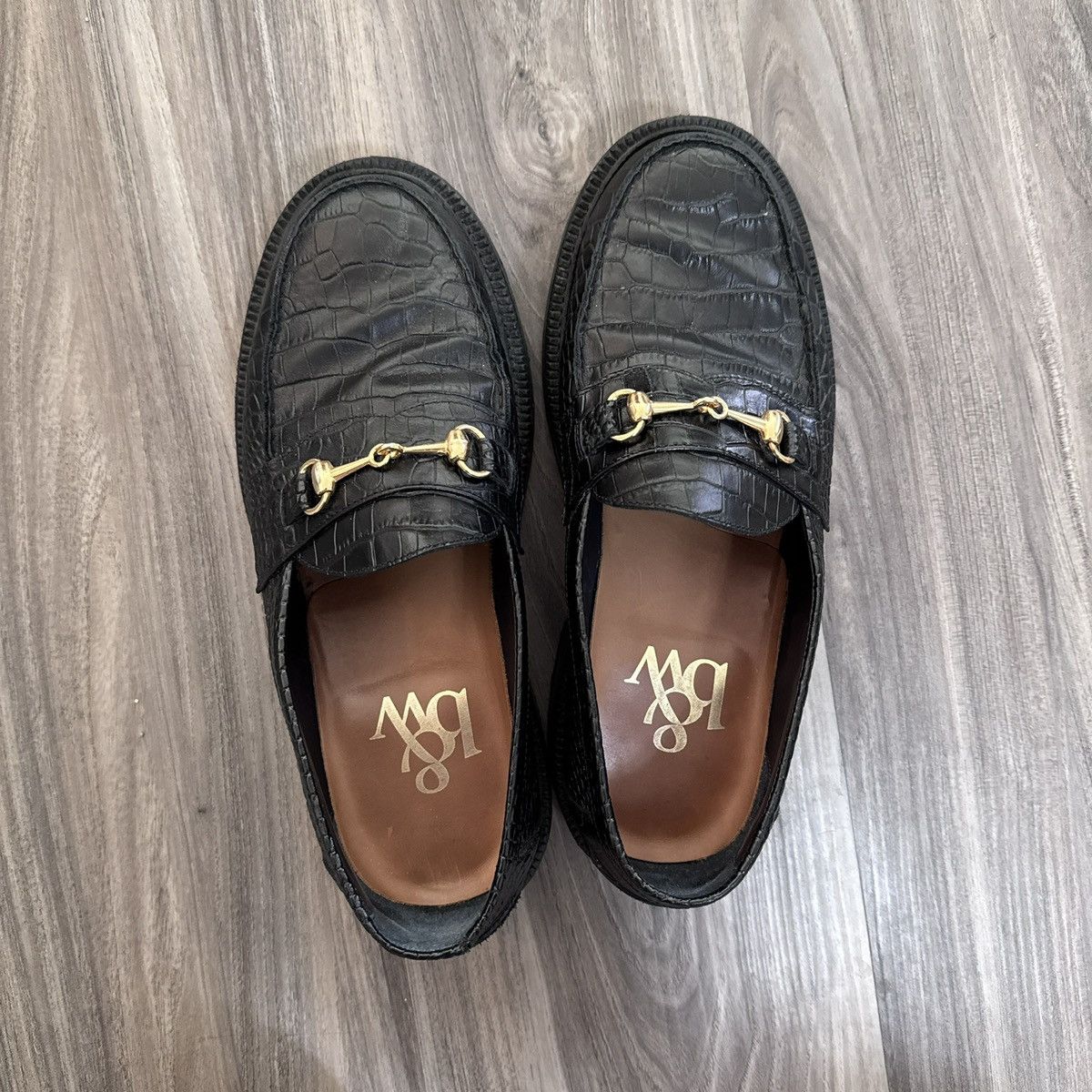 Blackstock & Weber Horse Bit Croc Loafer