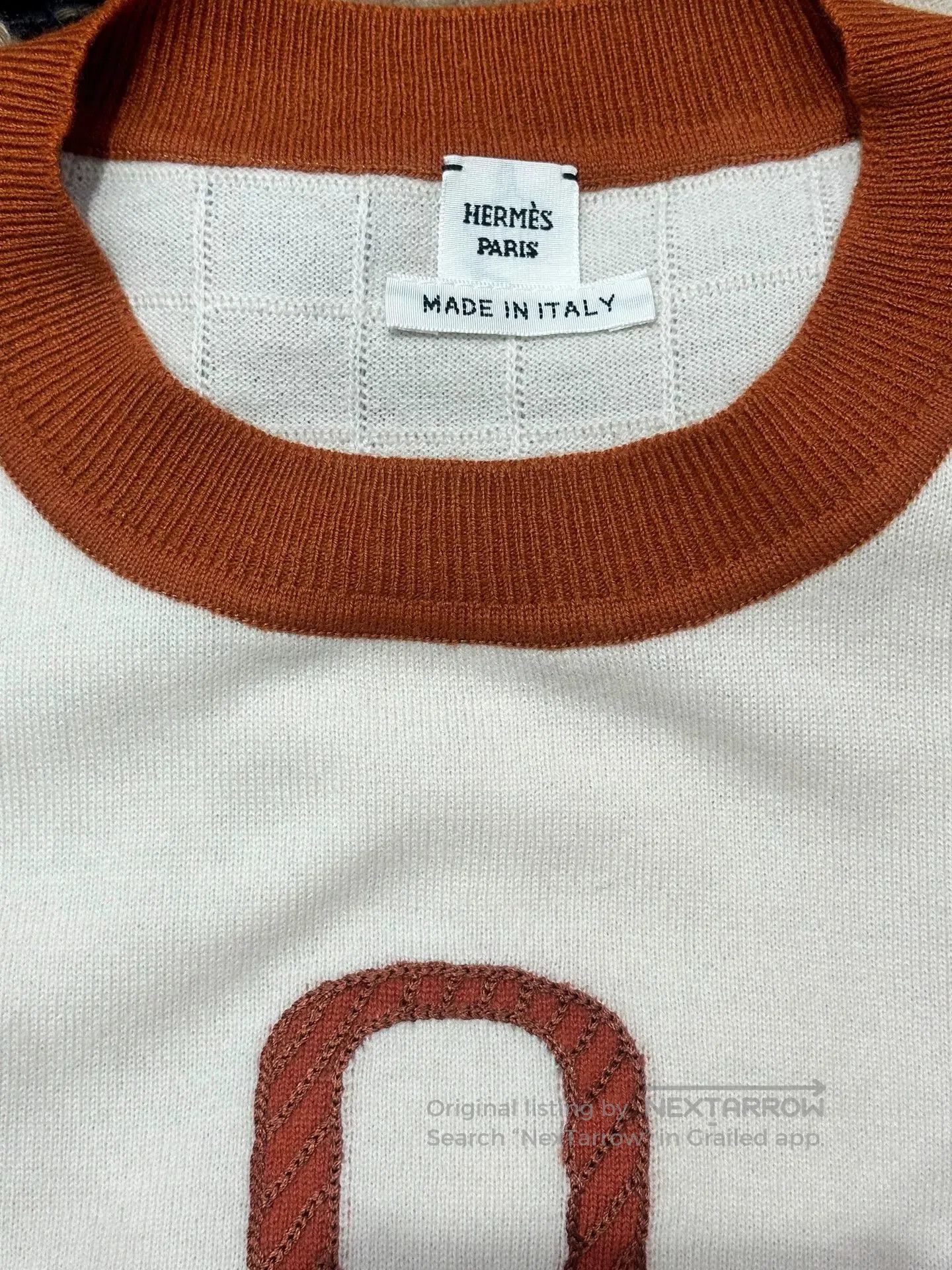 Hermes Hermes Women's Beige Short Sleeve Sweater. Size US S / EU 44-46 / 1 - 3 Thumbnail