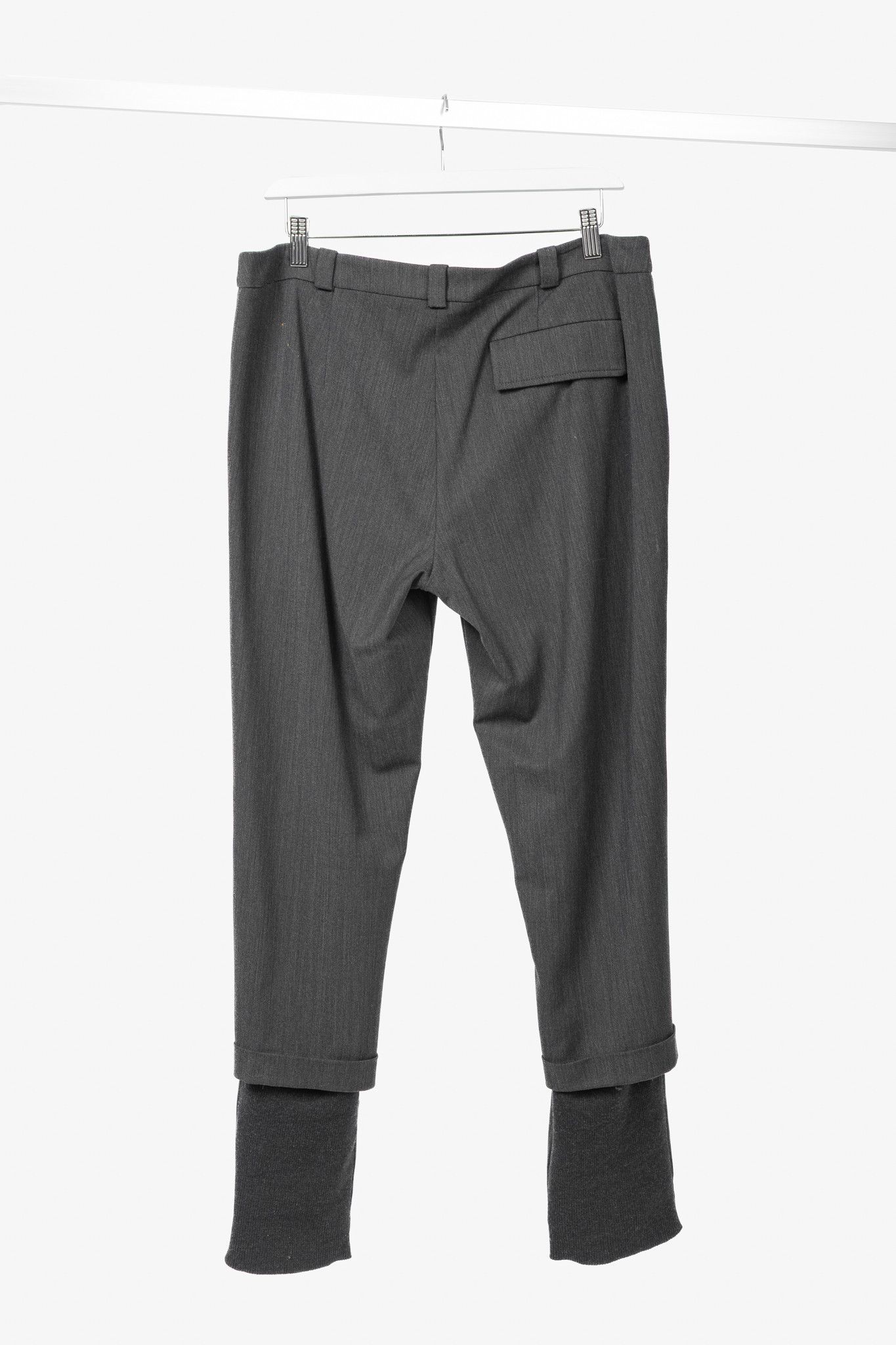 Annette Gortz Annette Gortz AW13 "Only" Wool-Flannel Knit-Trim Trousers Size 34" / US 12 / IT 48 - 2 Thumbnail