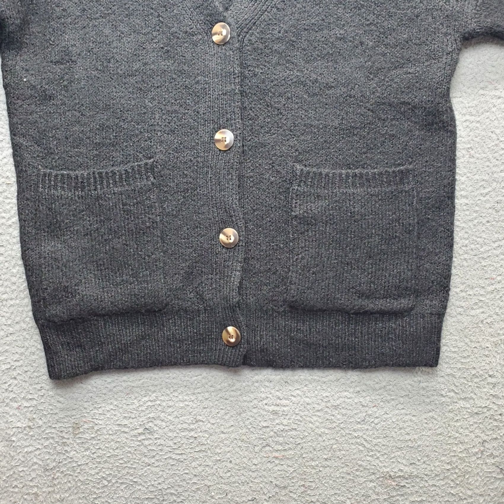 Vintage POL Cardigan Sweater Womens S Black Knit Stretch Raglan Sleeve Button Front Size S / US 4 / IT 40 - 6 Thumbnail
