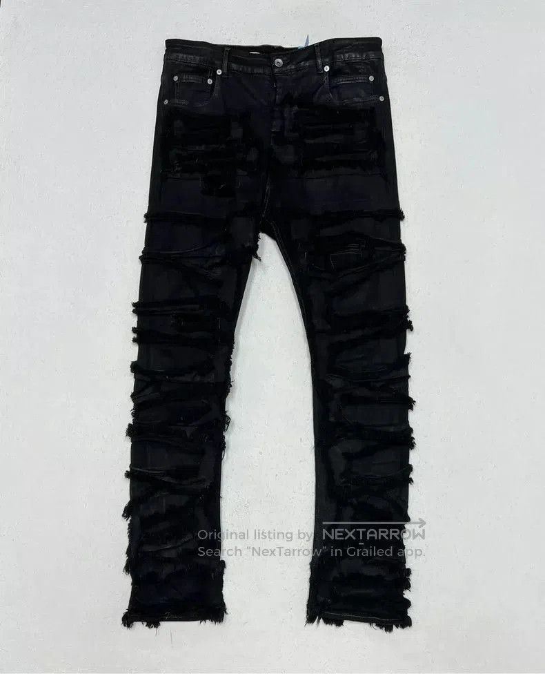 Rick Owens Rick Owens Distressed Black Jeans Size 34. Size US 34 / EU 50 - 1 Thumbnail