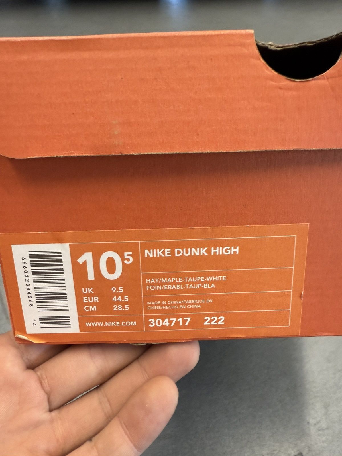 Nike × Vintage 2003 Nike Dunk High Hay Maple Taupe Size US 10.5 / EU 43-44 - 12 Thumbnail