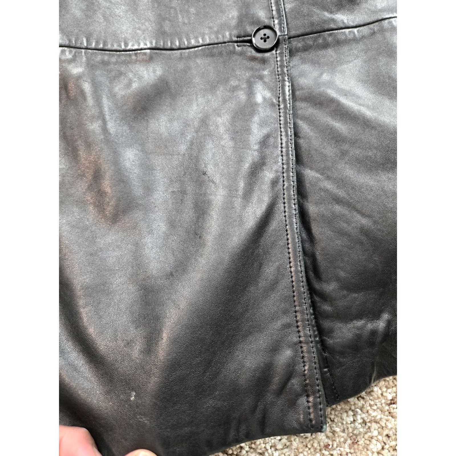 Vintage VINTAGE INC International Concepts Leather Jacket XL Women Black Long Sleeve Y2K Jacket Size L / US 10 / IT 46 - 7 Thumbnail