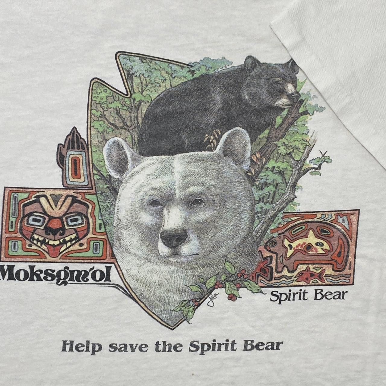 Anvil Vintage Spirit Bear White Nature Conservation Tee Size XL Size US XL / EU 56 / 4 - 3 Thumbnail