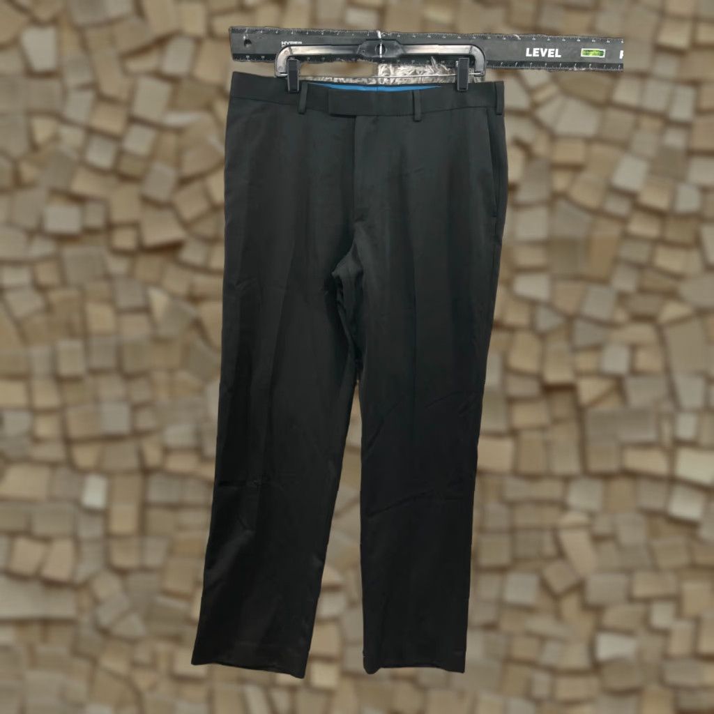 Vintage Axist Black Dress Pants Size 36x32 Hook Eye Men's Slant Pocket Flat Front Classic Slim Budget: None Size US 36 / EU 52 - 1 Thumbnail
