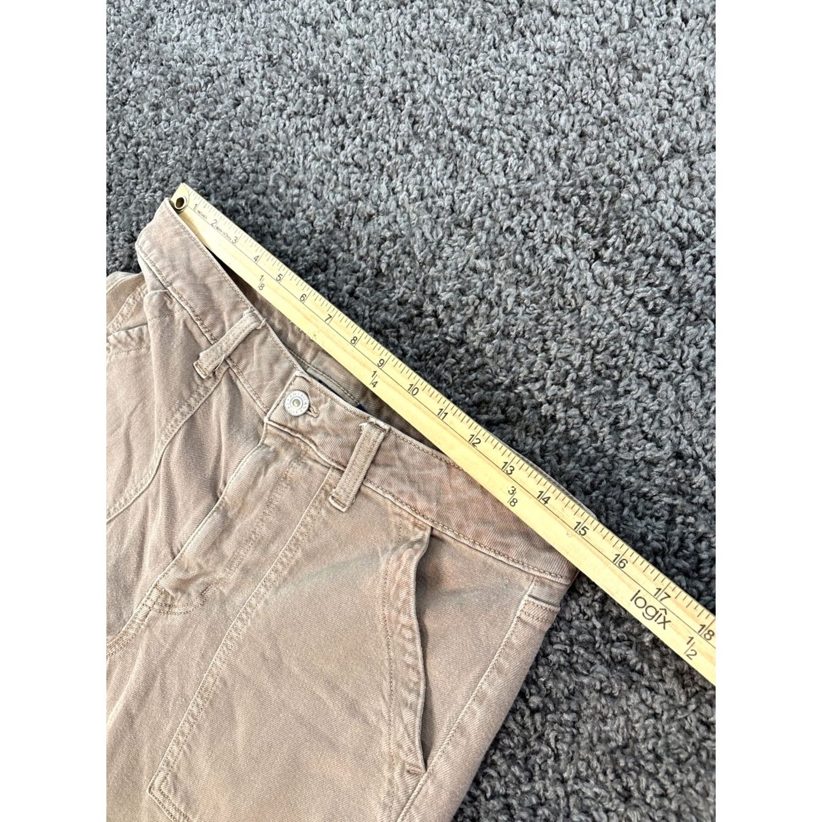 American Eagle Outfitters VINTAGE American Eagle Outfitters Super High Rise Baggy Wide Leg Jeans Women 8 Brown Distressed 30x30 Denim Cotton Blend 5-Pocket Relaxed Jeans Size ONE SIZE - 4 Thumbnail