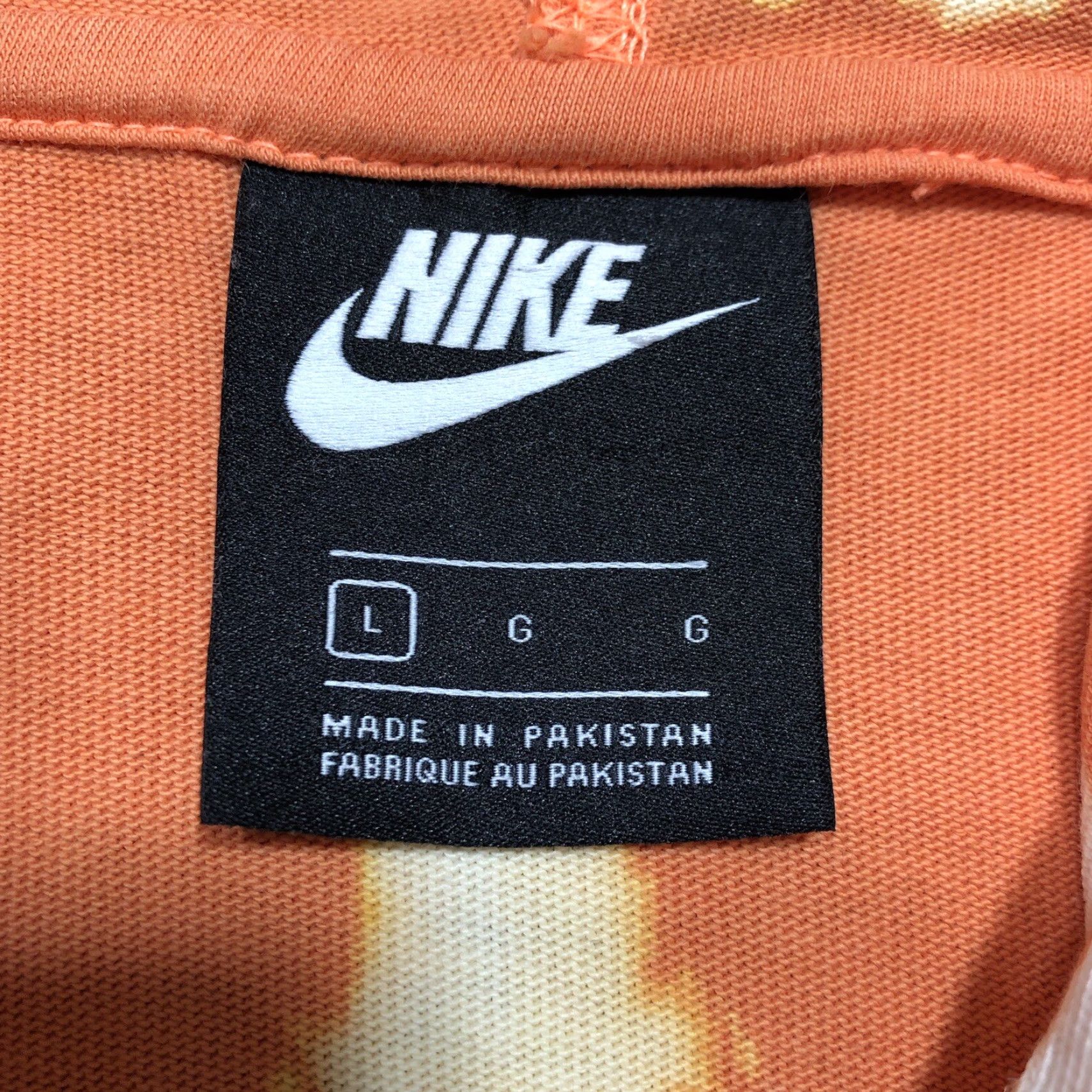 Nike Nike Hoodie Sweatshirt Womens Large Oversized Tie Dye Acid Wash Orange Size L / US 10 / IT 46 - 6 Thumbnail