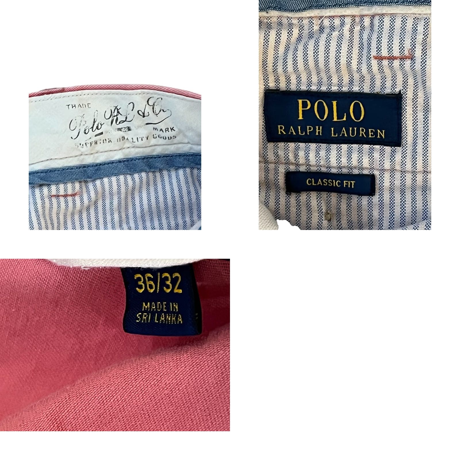 Polo Ralph Lauren Polo Ralph Lauren Chino Pants Men 36x32 Pink Classic Fit Flat Front Straight Size US M / EU 48-50 / 2 - 8 Thumbnail