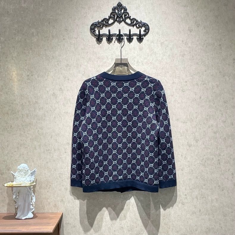 Gucci Gucci Double G old flower full print wool knitted cardigan Size US S / EU 44-46 / 1 - 2 Thumbnail