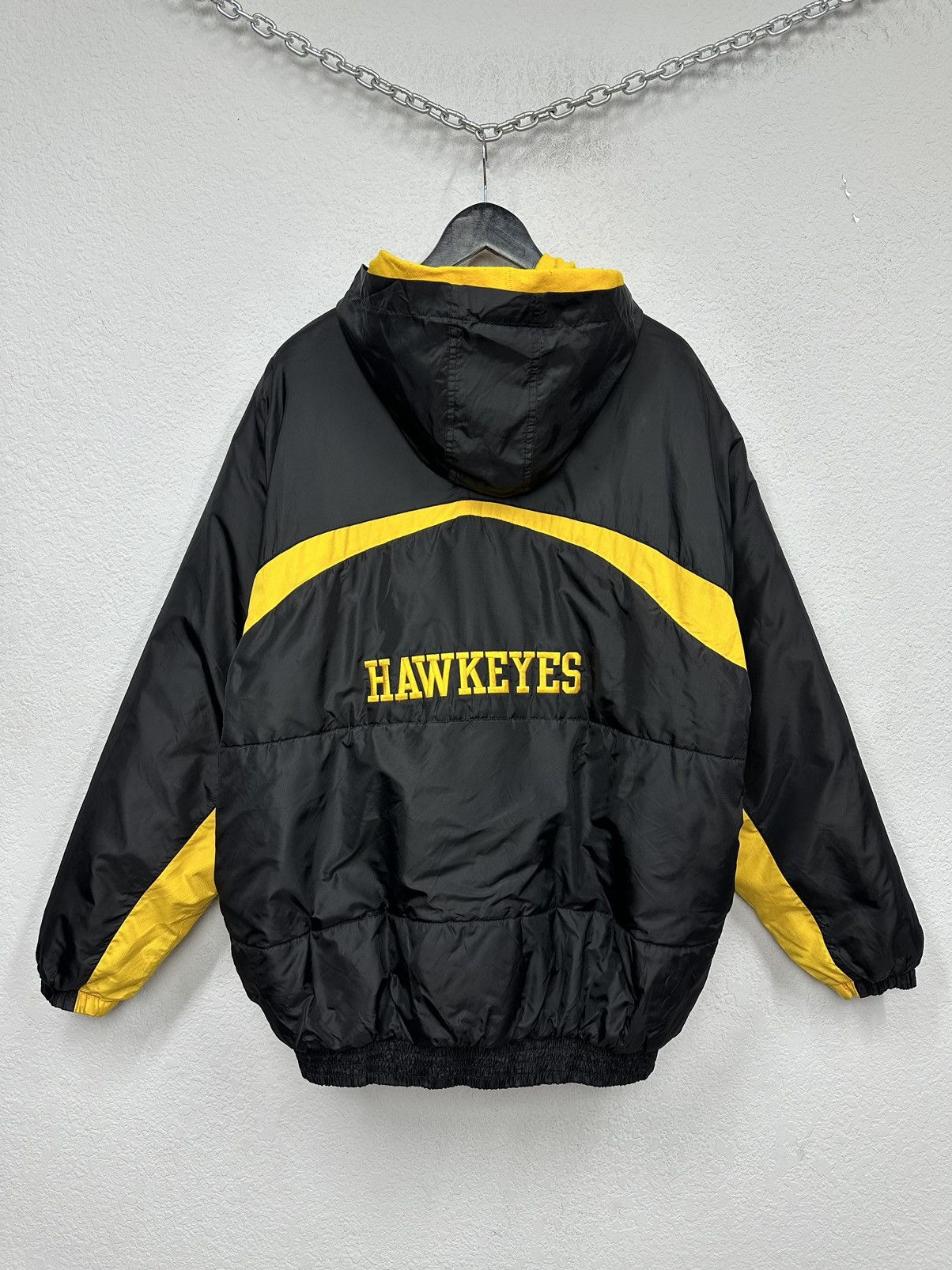 Nike VTG lowa Hawkeyes Logo Mens Full Zip Hooded Jacket 90s NCAA Size US XL / EU 56 / 4 - 8 Thumbnail
