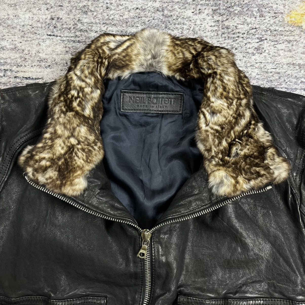 Neil Barrett Neil Barret wrinkled leather jacket fur collar Size US S / EU 44-46 / 1 - 9 Thumbnail