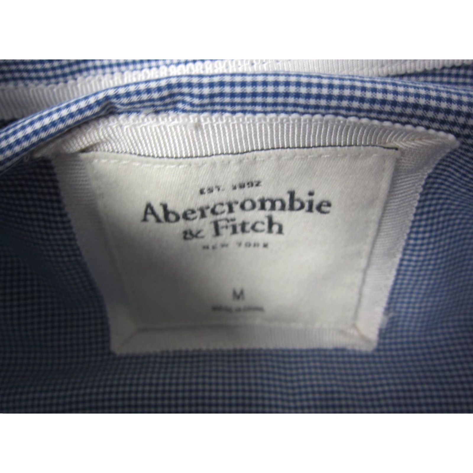 Abercrombie & Fitch VINTAGE Abercrombie & Fitch Shirt Womens Medium Blue Check Gingham Peter Pan Size M / US 6-8 / IT 42-44 - 5 Thumbnail