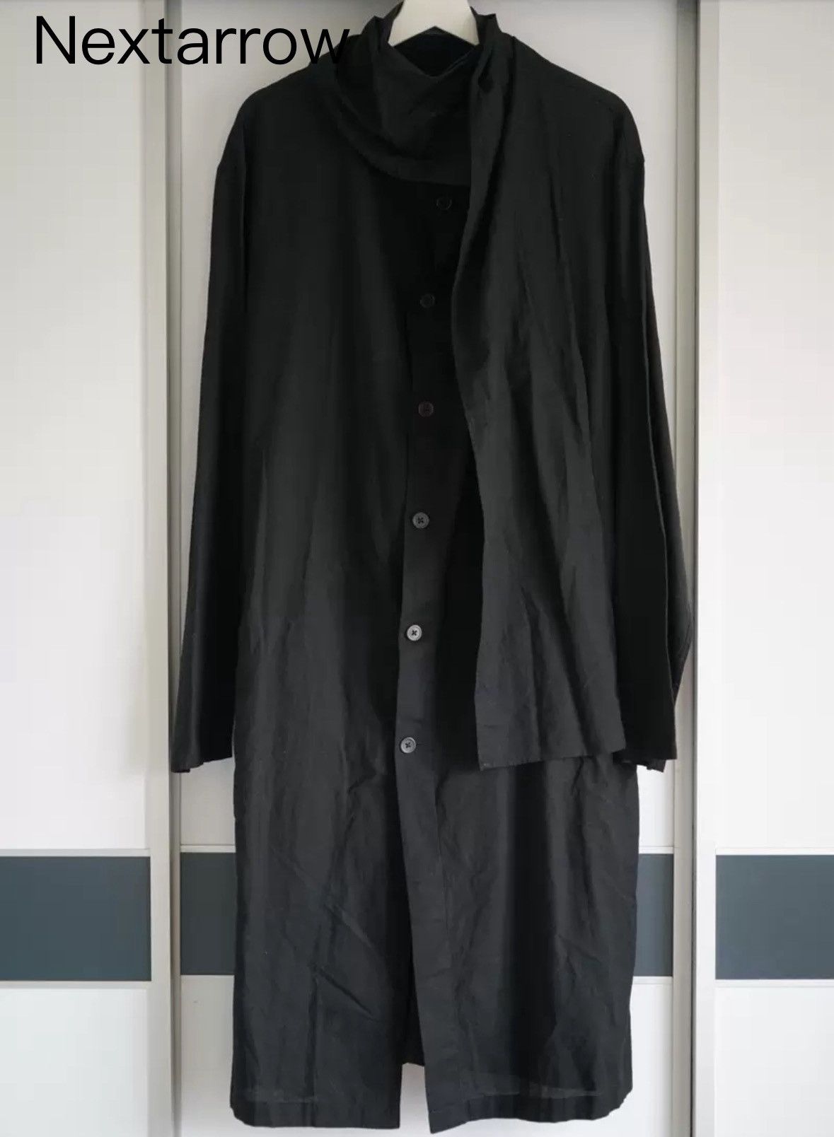Yohji Yamamoto 17ss cotton and linen scarf windbreaker