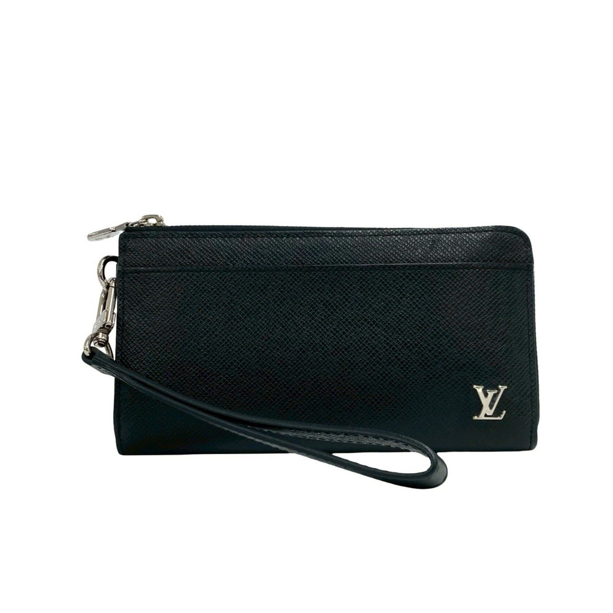 Louis Vuitton Louis Vuitton Zippy Dragonne Taiga Leather Genuine Zipper Long Wallet Noir Black 22301 Size ONE SIZE - 1 Thumbnail