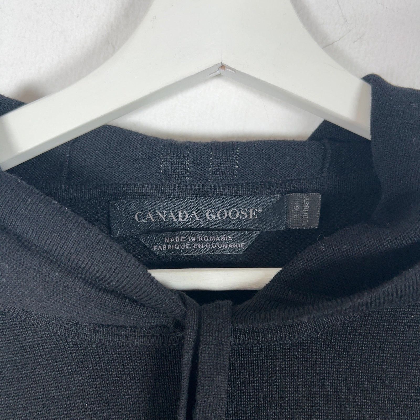 Canada Goose Canada Goose Merino Wool Knit Patch Striped Hoodie Size US L / EU 52-54 / 3 - 5 Thumbnail