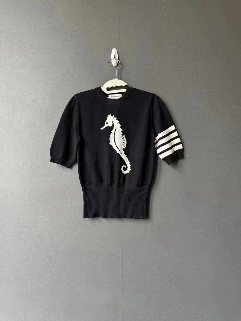 Thom Browne Thom Browne Black Knitted Short Sleeve Top-dmc Size US M / EU 48-50 / 2 - 1 Thumbnail