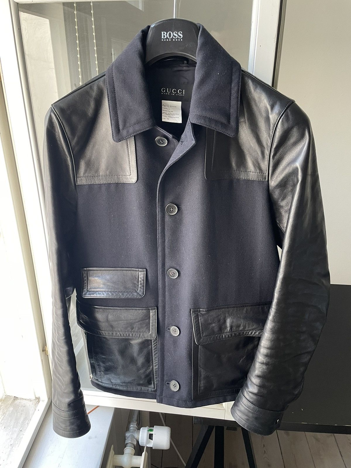 Gucci Gucci Leather & Wool Jacket Size US S / EU 44-46 / 1 - 1 Thumbnail