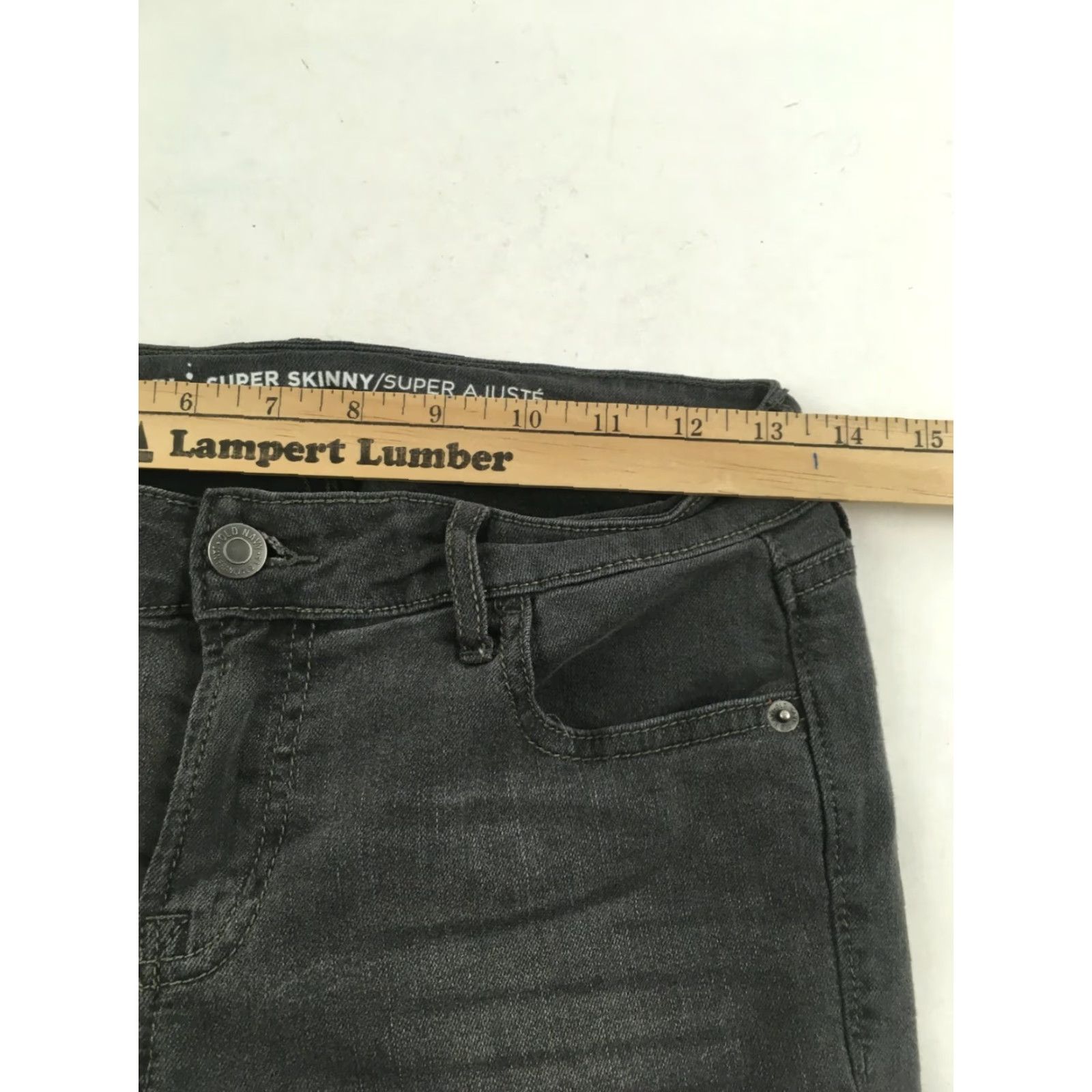 Old Navy Old Navy Jeans Women's Super Skinny Dark Wash Mid Rise Size 27 Denim Pants Gray Gray Denim Classic Solid 90s? Size 27" / US 4 / IT 40 - 4 Thumbnail
