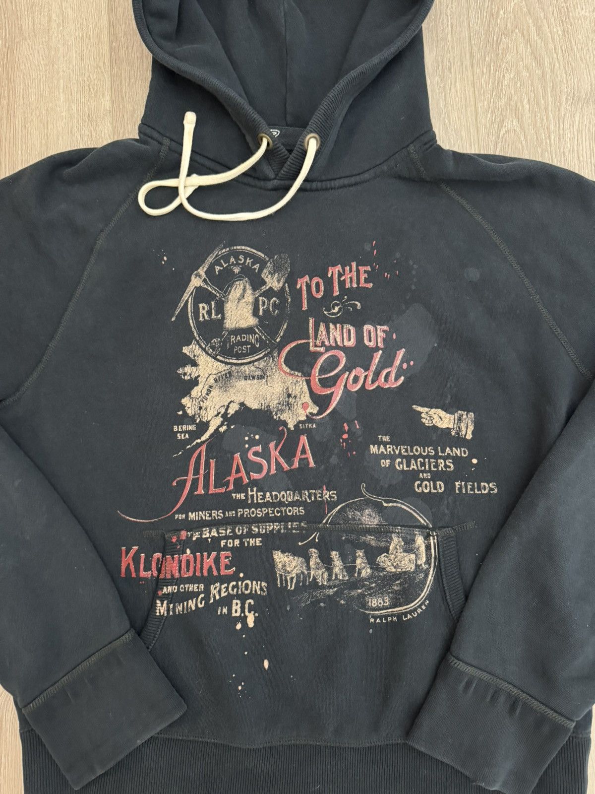 Polo Ralph Lauren 90s RARE Polo Ralph Lauren Alaska Gold Hoodie in Black Size US L / EU 52-54 / 3 - 2 Thumbnail