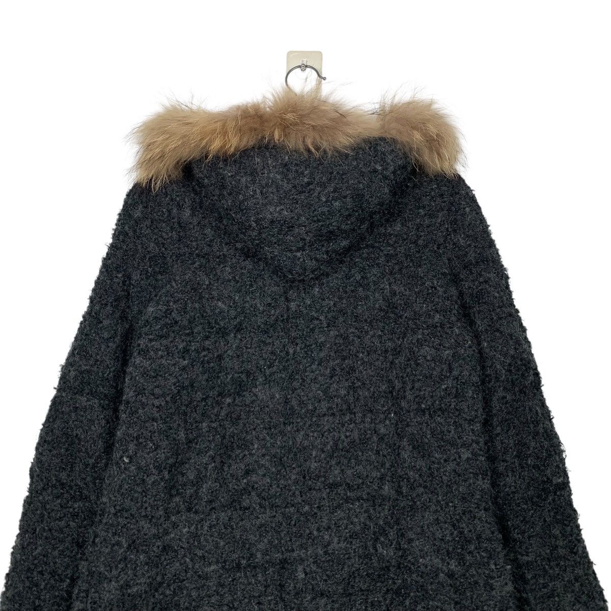 Japanese Brand GALCONINA Racoon Fur Hoodie Wool Jacket #2291-C102 Size S / US 4 / IT 40 - 8 Thumbnail