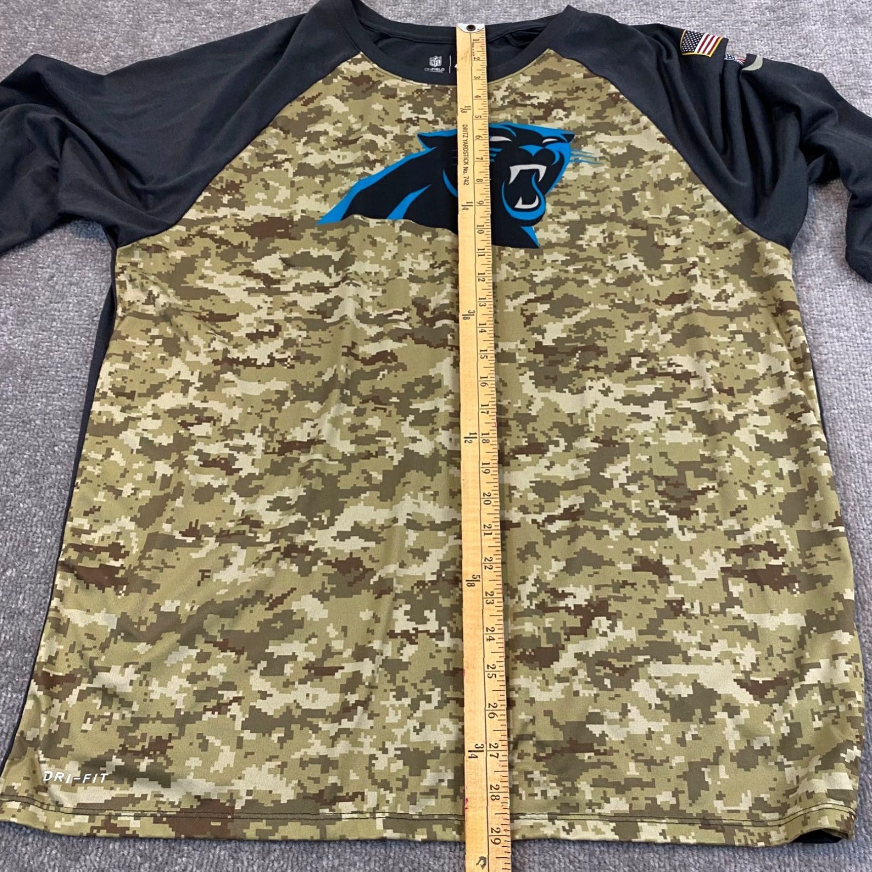 Nike Nike Shirt Mens XL Dri-Fit Football Carolina Panthers Salute To Service On-Field Size US XL / EU 56 / 4 - 5 Thumbnail