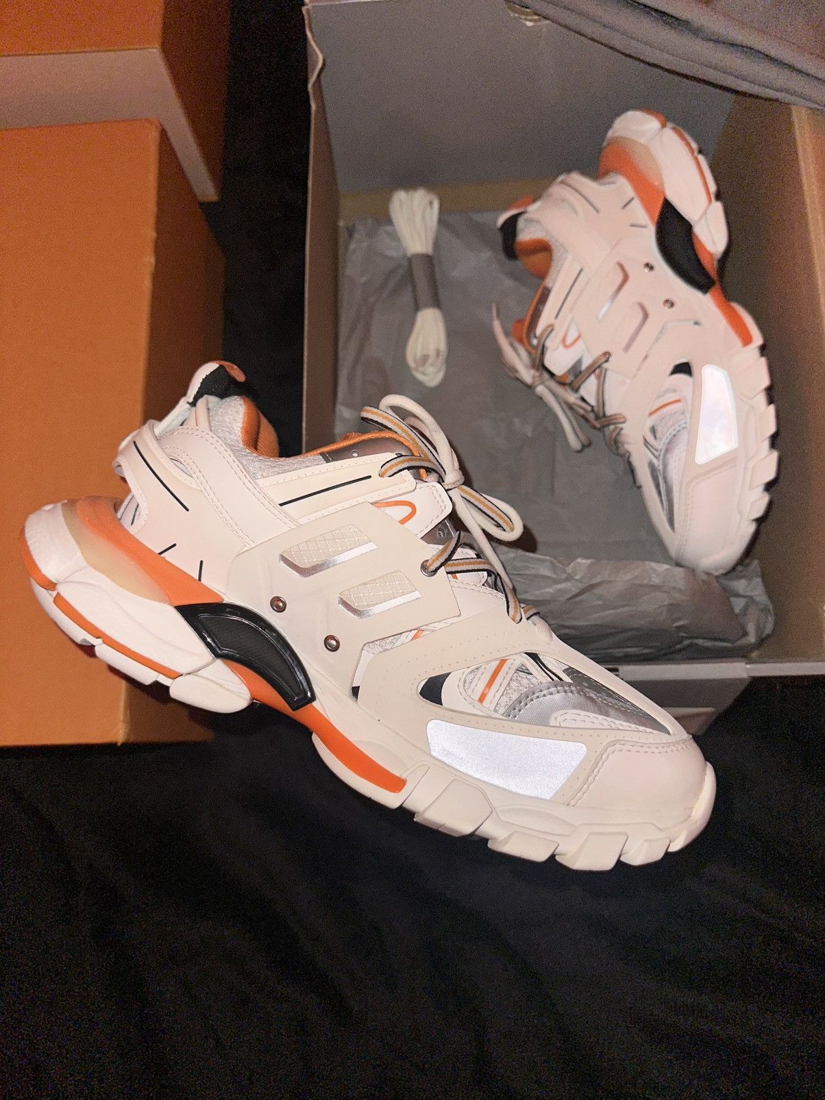 Balenciaga Balenciaga Track “White/Orange” Size US 7 / EU 40 - 5 Thumbnail