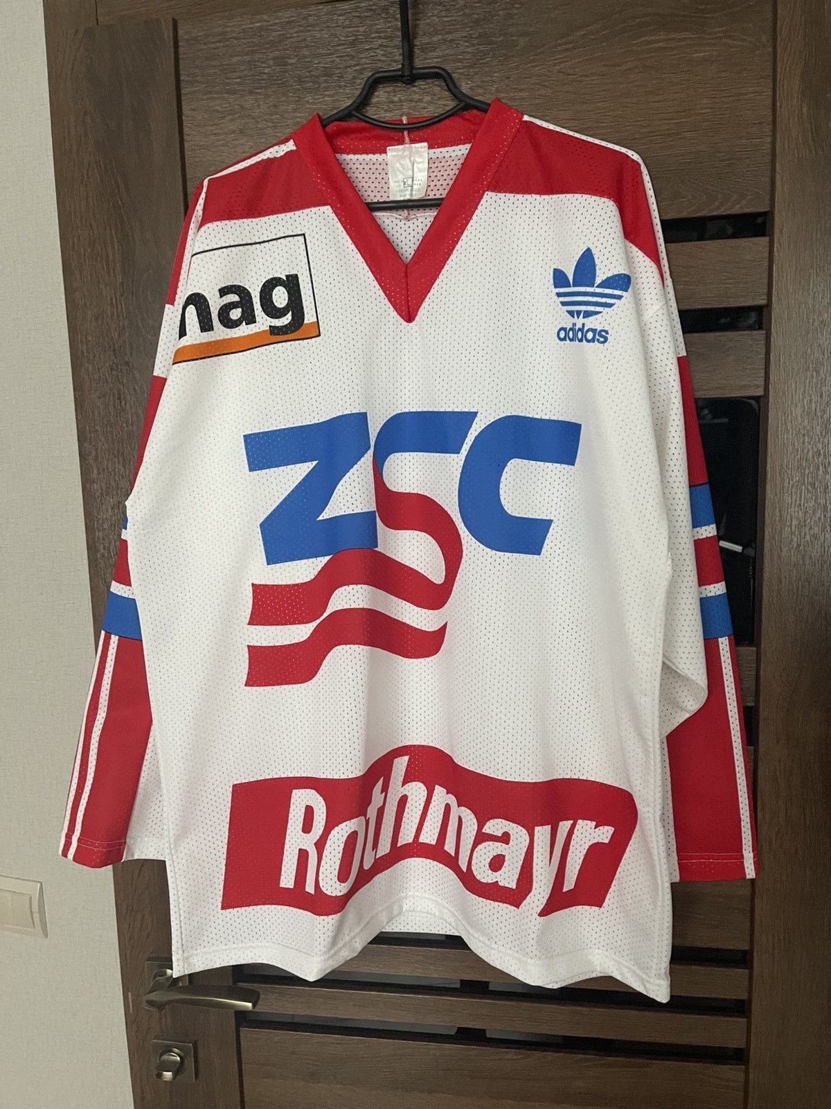 Adidas 1990/1991 Adidas ZSC Lions Vintage Hockey Jersey Shirt Size US L / EU 52-54 / 3 - 2 Thumbnail