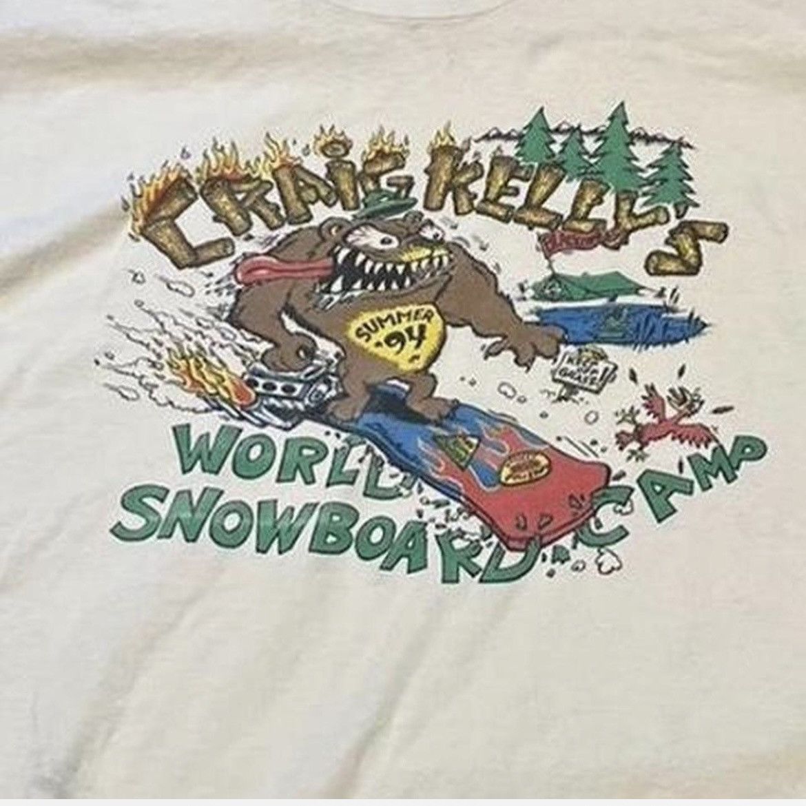 Vintage Vintage singlestitch shirt Craig Kellys World Snowboard Camp Size US S / EU 44-46 / 1 - 1 Thumbnail