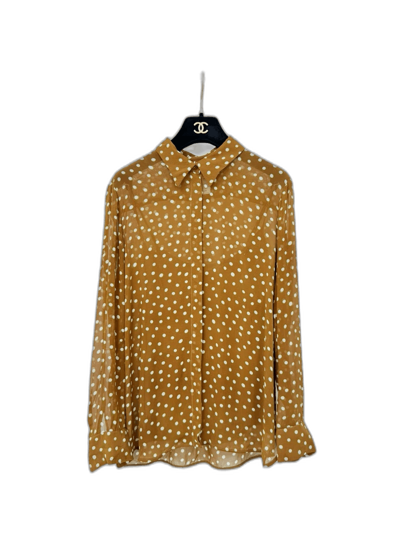 Max Mara Maxmara Silk Polka Dot Shirt Size 38 Size M / US 6-8 / IT 42-44 - 1 Thumbnail