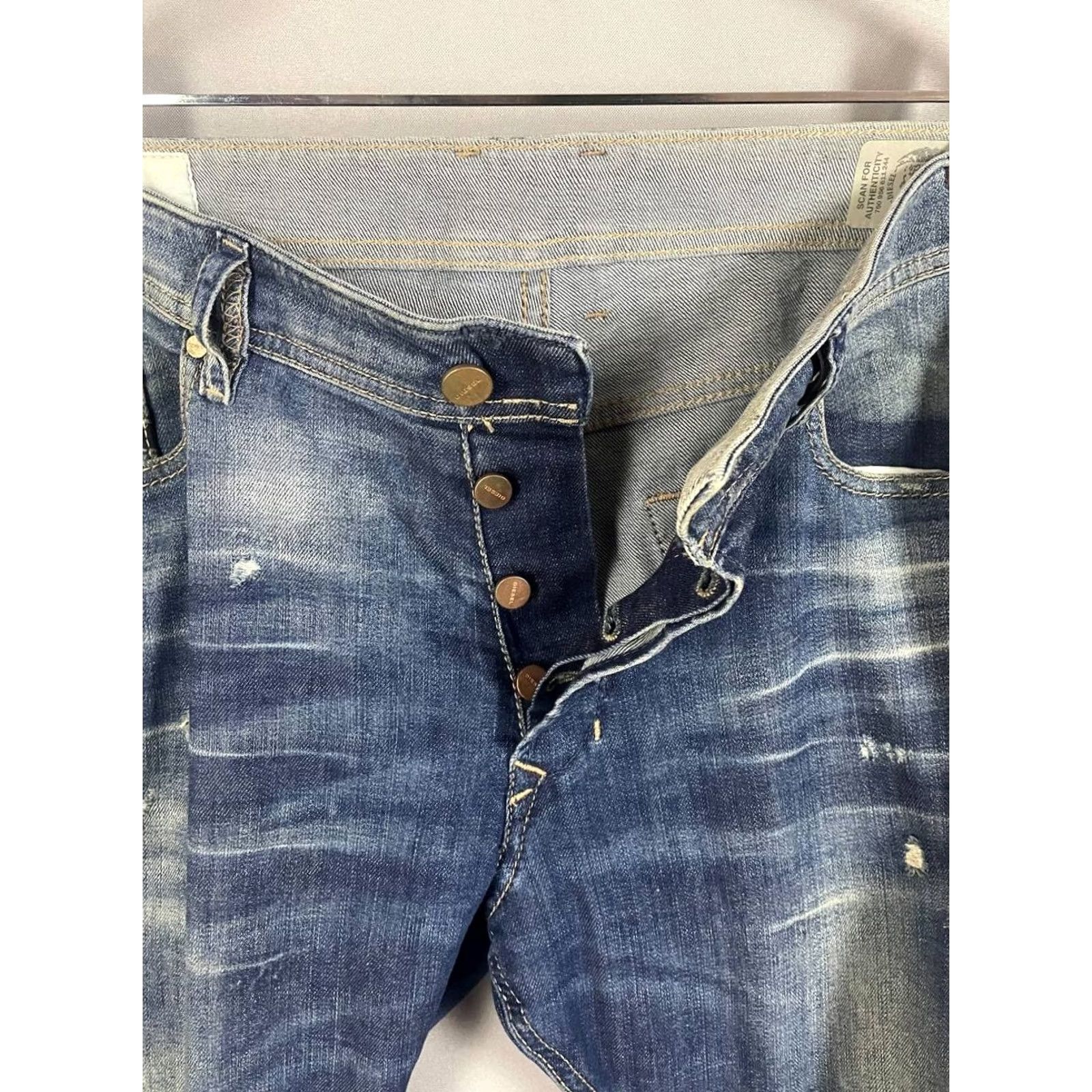 Diesel Diesel Jeans Tepphar Jeans Carrot Regular Blue Cotton Denim 5-Pocket 36w 29in Inseam Mens Standards Size US 32 / EU 48 - 6 Thumbnail