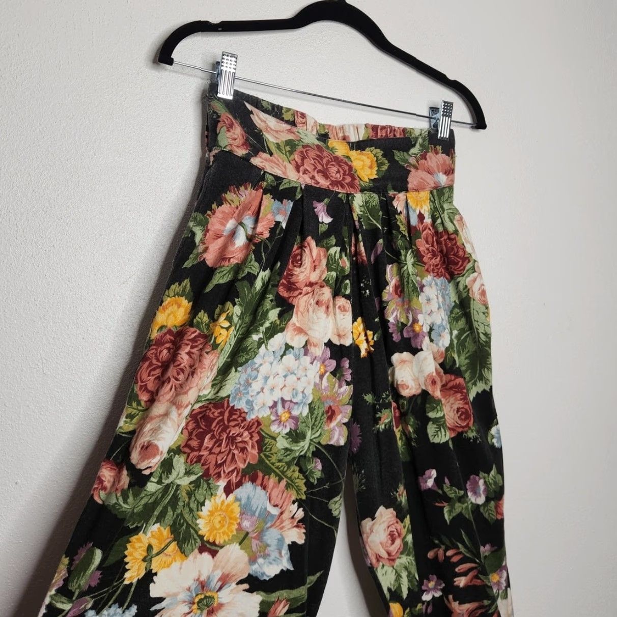 Vintage VINTAGE Floral Stretch Elastic Pants Bottoms 80s Multi D'Knits Women M Pants Boyfriend? Size 32" / US 10 / IT 46 - 2 Thumbnail