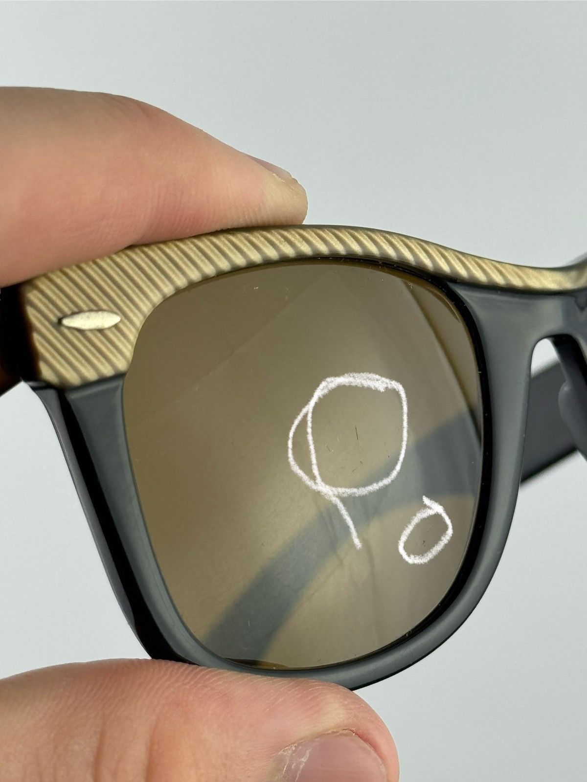 RayBan Vintage 80s Ray-Ban Wayfarer Black Gold Sunglasses B&L 5022 Size ONE SIZE - 12 Thumbnail