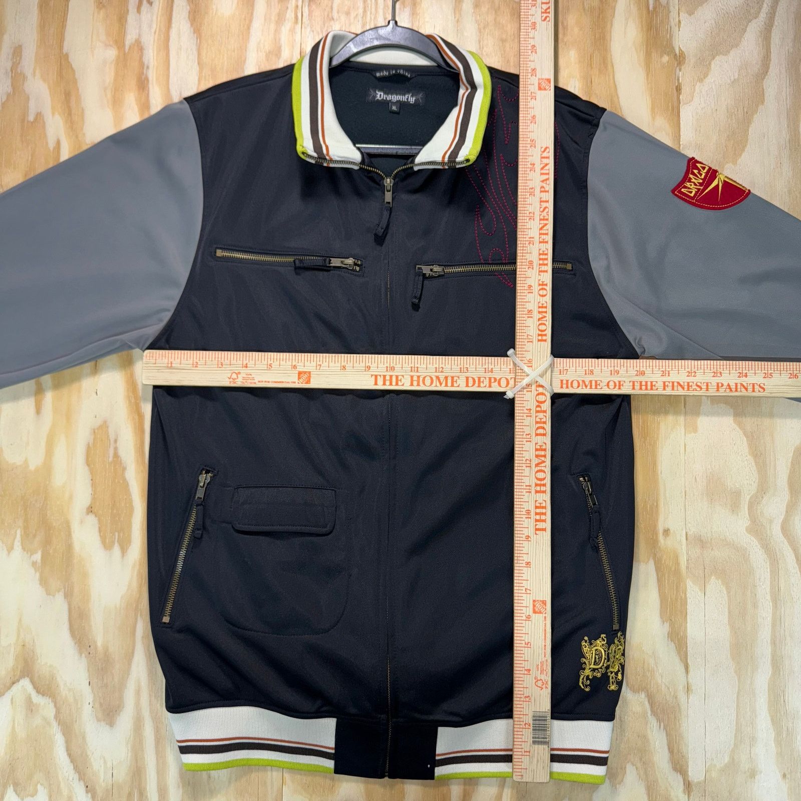 Dragonfly Vintage Y2K dragonfly grunge 00s flame zip up track jacket Size US XL / EU 56 / 4 - 4 Thumbnail