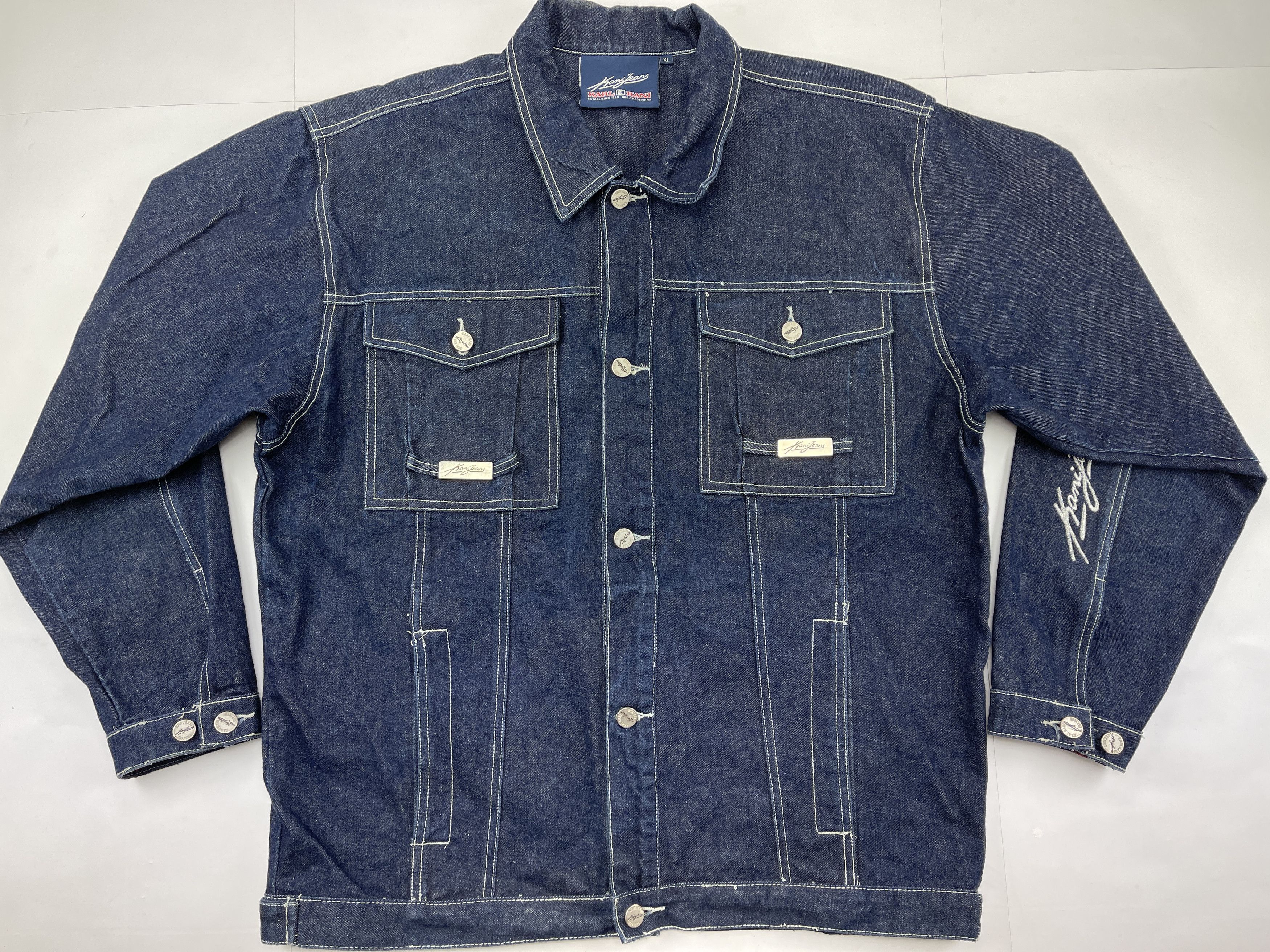 Karl Kani Karl Kani jacket, blue, vintage Kani denim jacket, 90s XL Size US XL / EU 56 / 4 - 1 Thumbnail