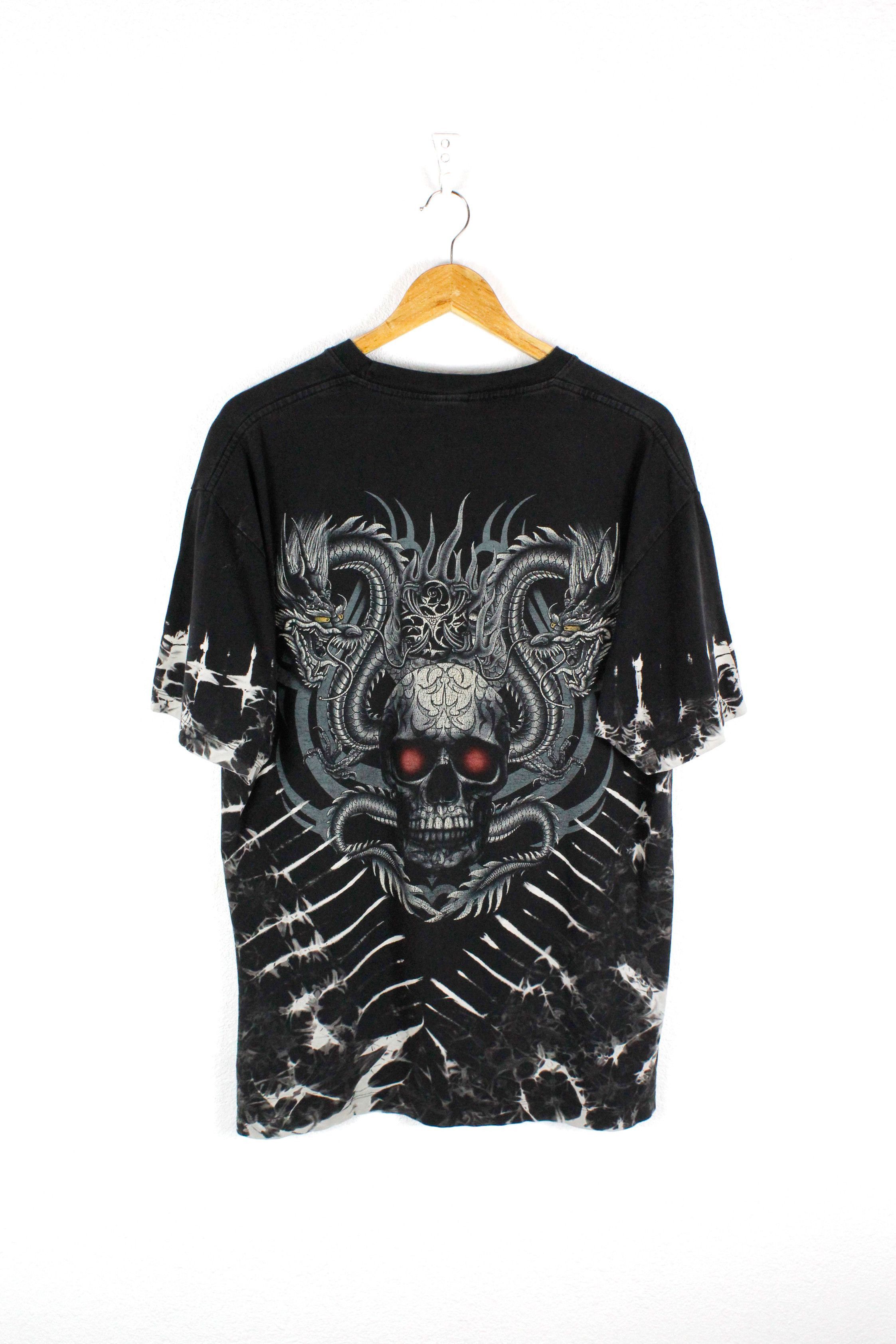 Vintage Y2K Vintage Skulls Thrash Skulls Graphic Embellished T-shirt Size US XL / EU 56 / 4 - 4 Thumbnail