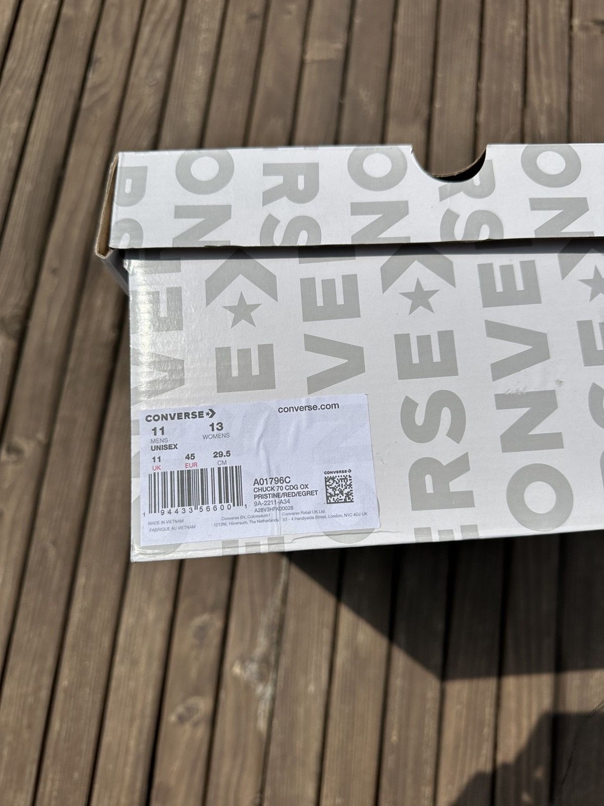 Converse Converse x Comme des Garçons PLAY Chuck 70 Low Pristine Red Size US 11 / EU 44 - 10 Thumbnail