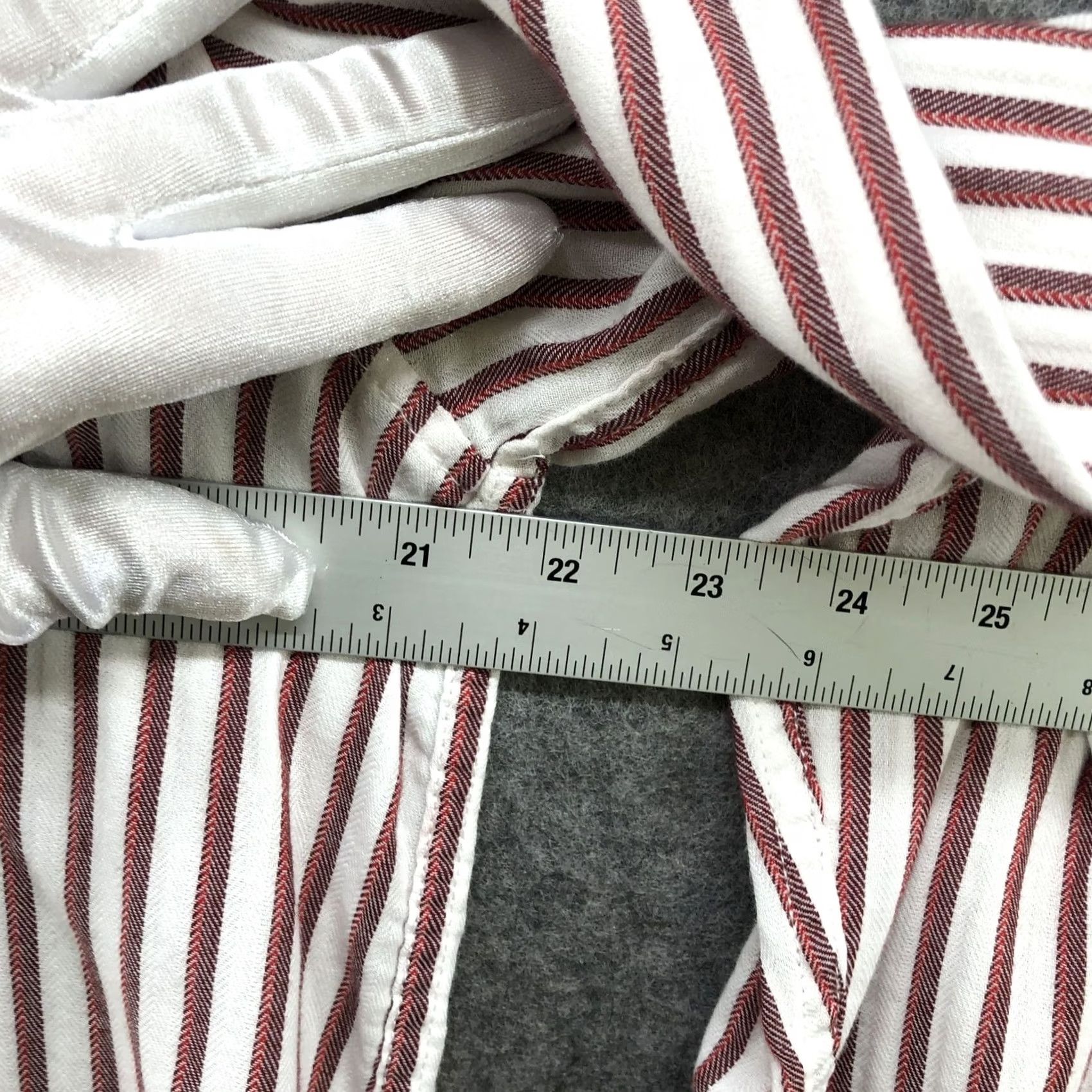 Calvin Klein Calvin Klein Button Down Shirt Womens L Pink White Stripe Cotton Relaxed Beachy Button-Up Casual Workwear Size L / US 10 / IT 46 - 8 Thumbnail