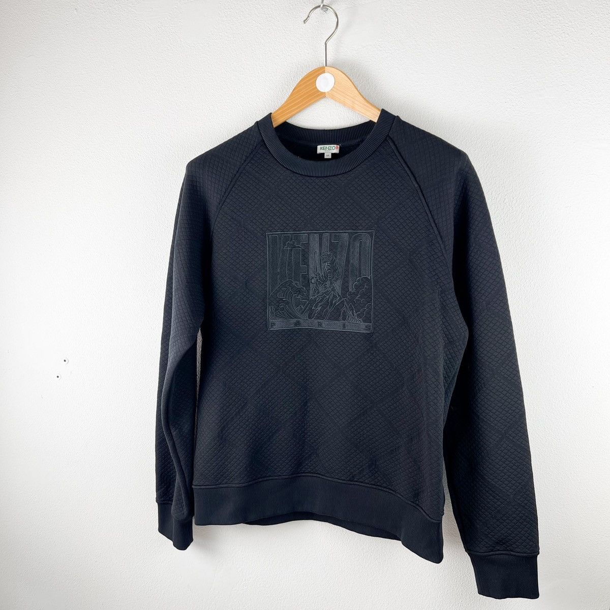 Kenzo Men's insulated sweater sweatshirt KENZO black Size US M / EU 48-50 / 2 - 2 Thumbnail