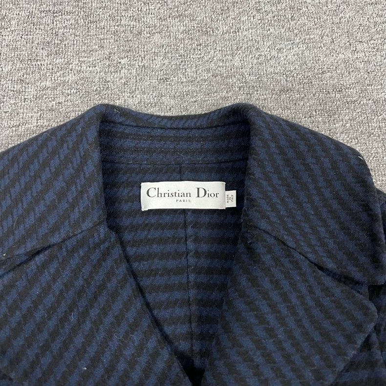 Dior Dior Houndstooth Long Coat with Lapel-2506 Size S / US 4 / IT 40 - 5 Thumbnail