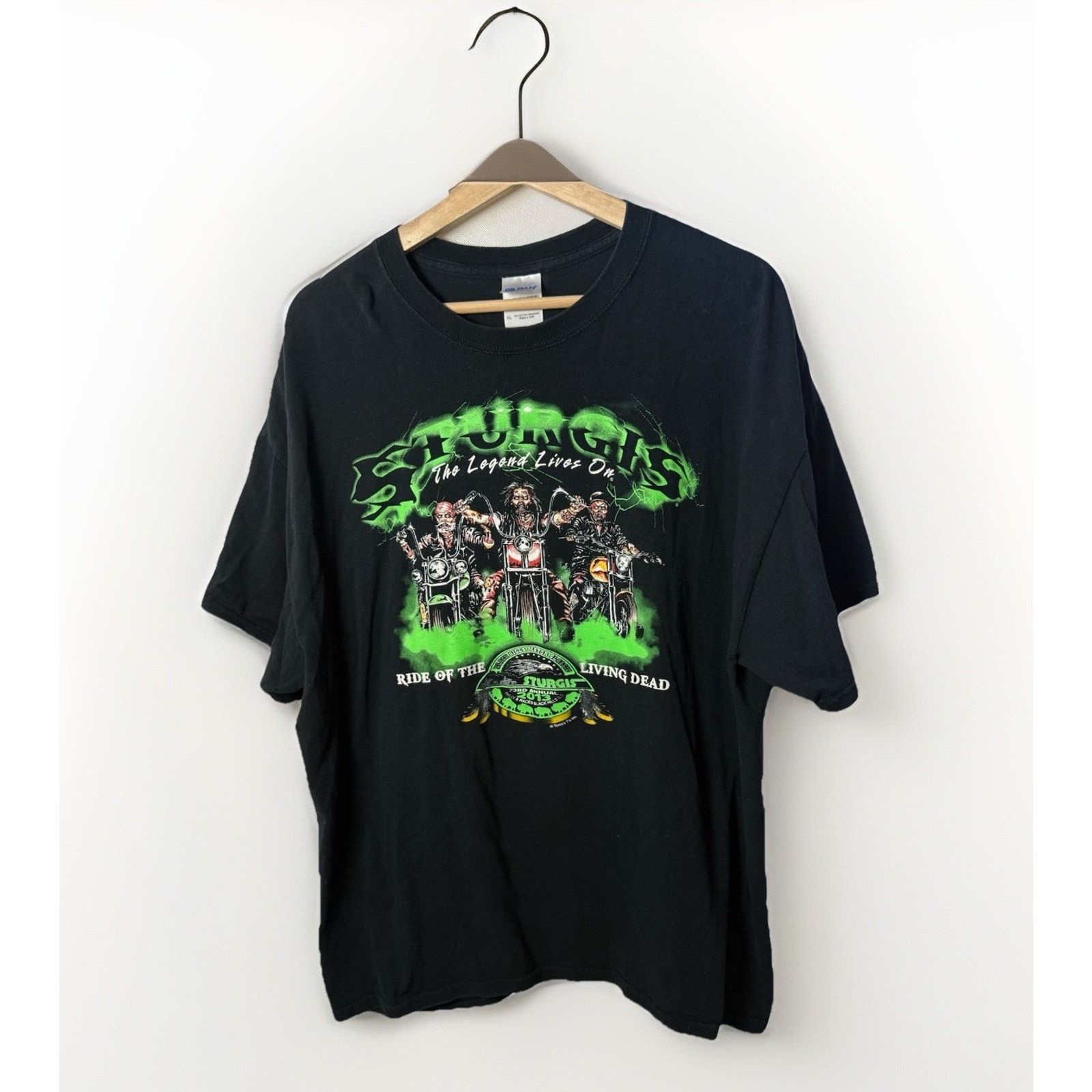 Gildan Sturgis T-shirt Black Ride Of The Living Dead Zombies Biker Size US XL / EU 56 / 4 - 2 Thumbnail