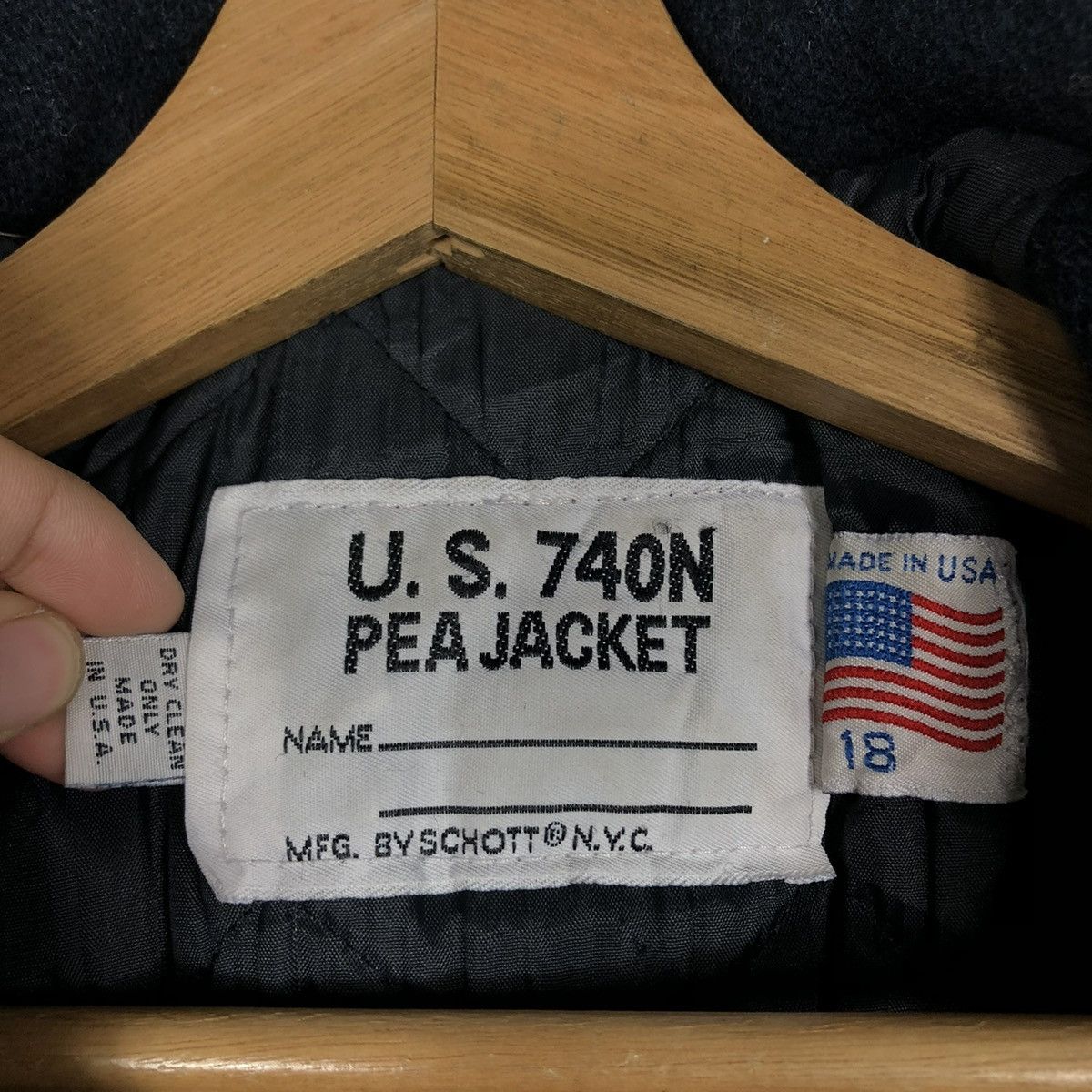 Schott 📌VINTAGE WOOL BIKER JACKET DOUBLE COLLAR SCHOTT USA Size US S / EU 44-46 / 1 - 18 Thumbnail