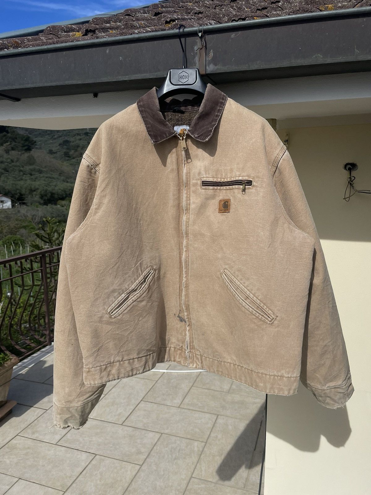 image of J97 Camel Carhartt Jacket Vintage Brown Camel Beige, Men's (Size XL)