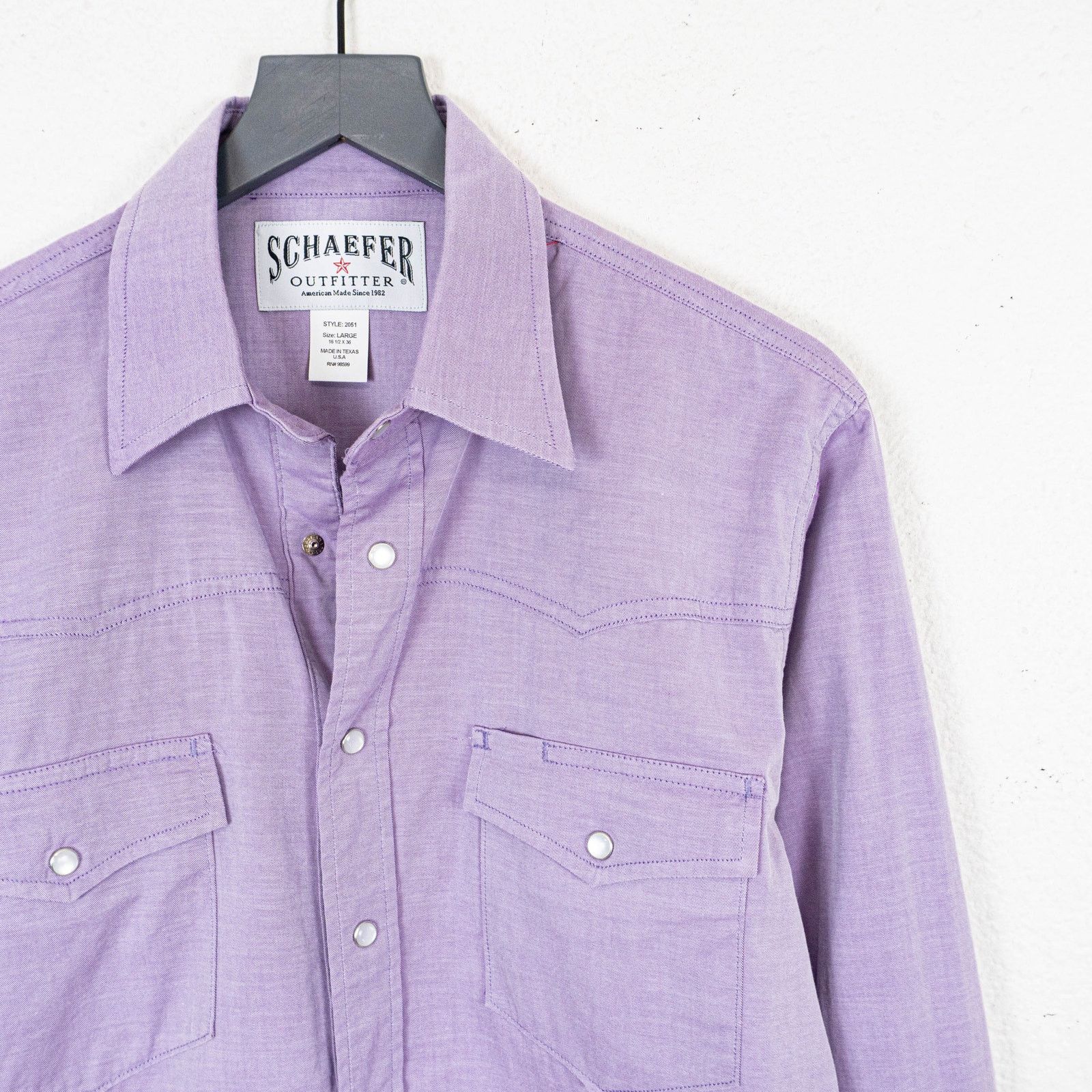 Other Schaefer Outfitter Western Pearl Snap Shirt Purple Large Size US L / EU 52-54 / 3 - 3 Thumbnail