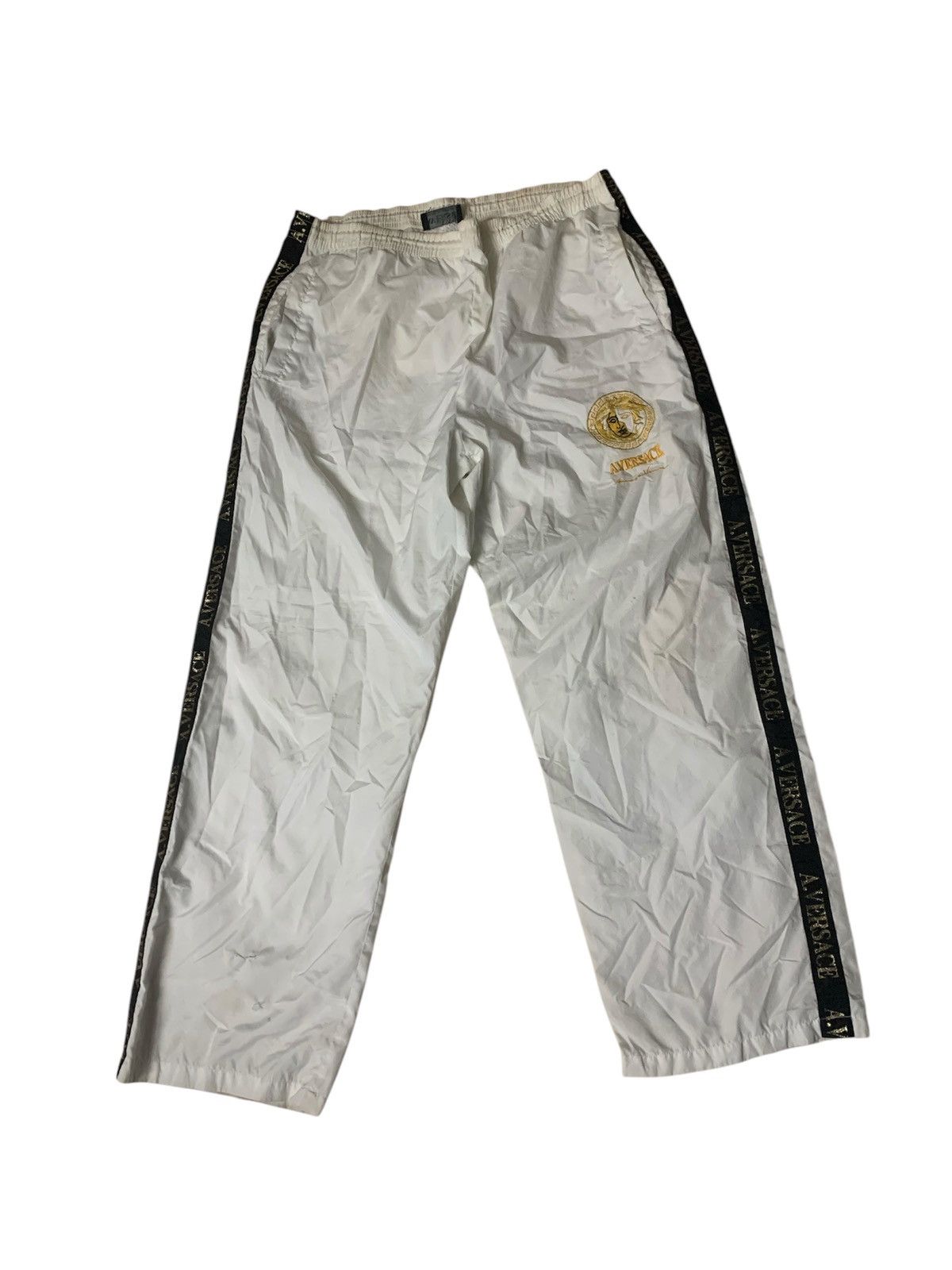 Vintage Versace track pant side tape