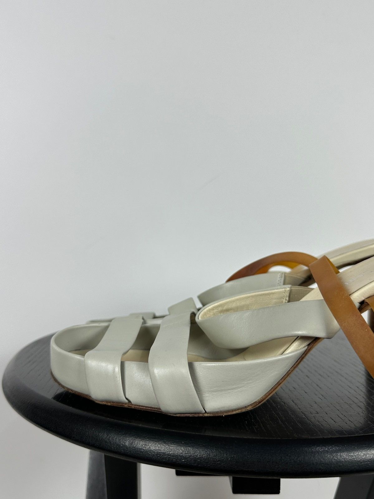 Helmut Lang 00s Vintage Helmut Lang Leather Strappy Sandals Heels Size US 9 / IT 39 - 12 Thumbnail