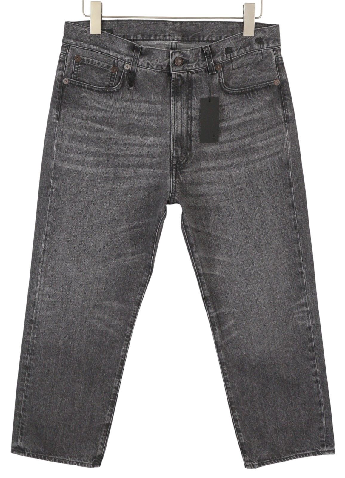 R13 BOYFRIEND 29 Wilson Black Whiskers Faded PS25 86675 Size 29" - 1 Thumbnail