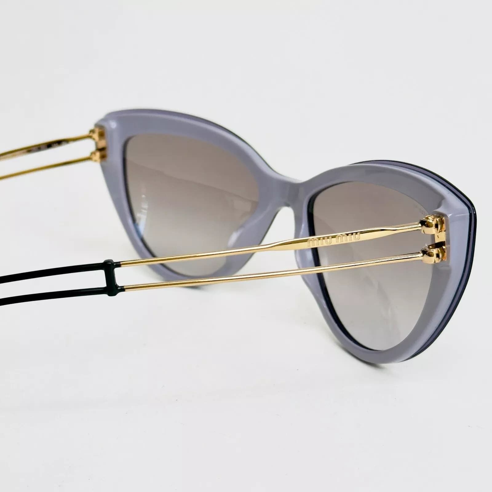 Miu Miu MIU MIU COLLECTION 12R Black Violet Gold Wire Cat MU12RS Size ONE SIZE - 5 Thumbnail