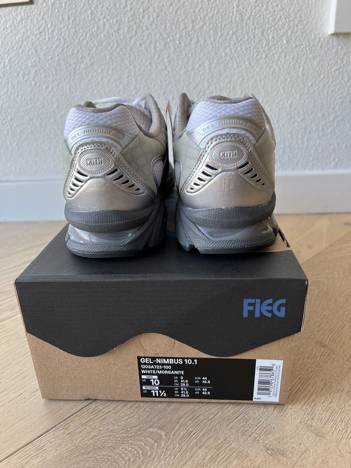 Asics × Kith × Ronnie Fieg Kith ASICS Gel Nimbus 10.1 White Morganite size 10 Size US 10 / EU 43 - 3 Thumbnail