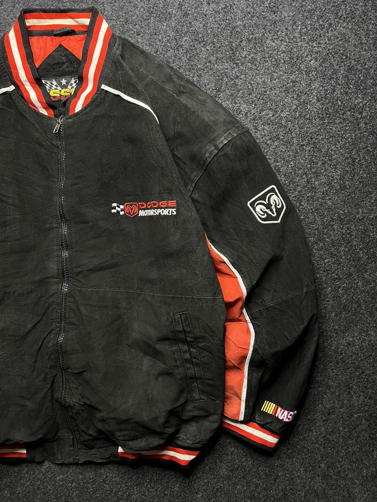 Other VTG NASCAR Essex Dodge Motorsports Real Suede Leather Jacket Size US XL / EU 56 / 4 - 5 Thumbnail